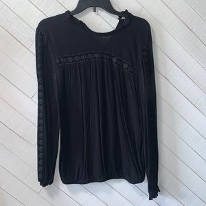 Black long sleeve top